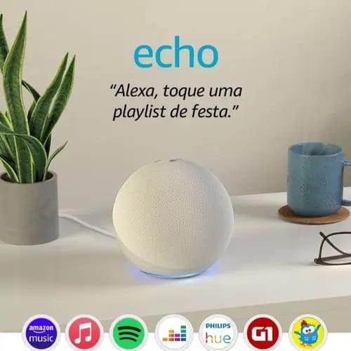 Alexa Echo Dot 5 Geração Melhor Som Cor Branco