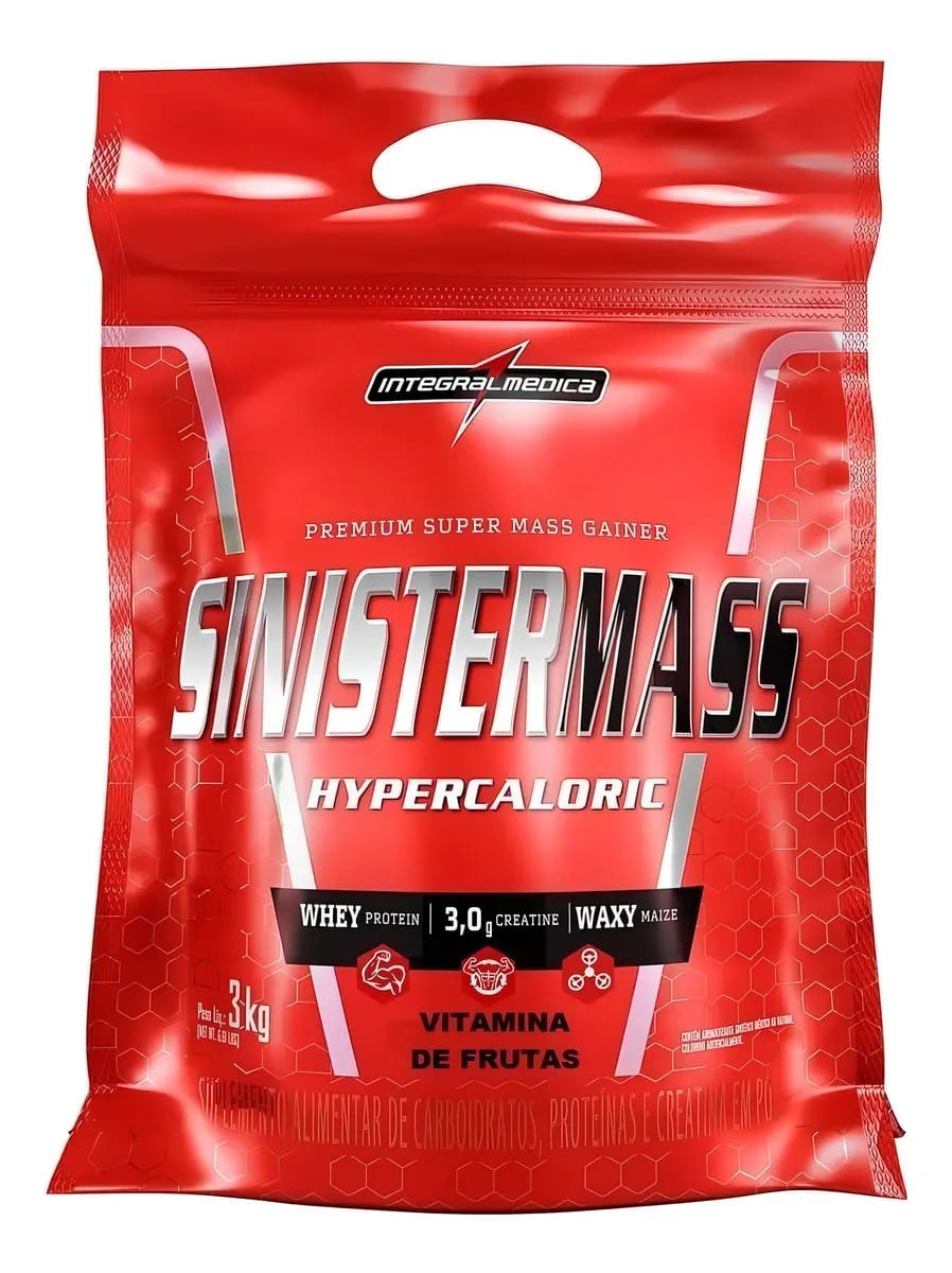 Suplemento em pó Integralmédica Sinister Mass Hipercalórico sabor Vitamina de Frutas em sachê de 3kg