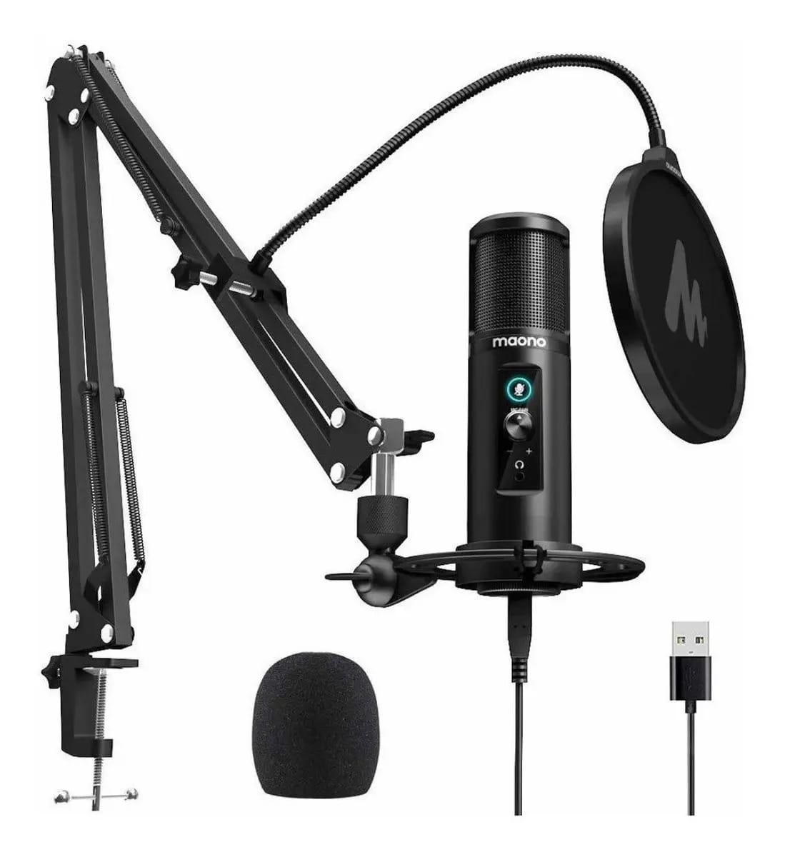 Microfone Maono SERIES PM422 AU-PM422 Condensador Cardioide cor preto