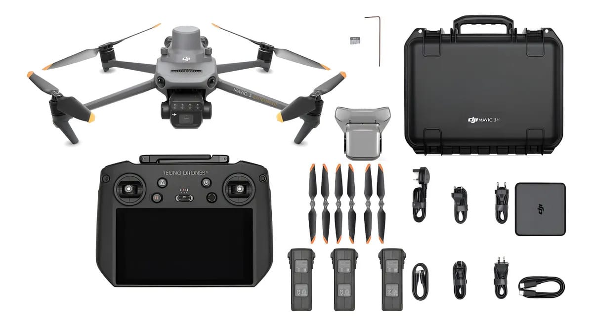 Drone Dji Mavic 3 Multispectral Com Kit Baterias Br Cinza