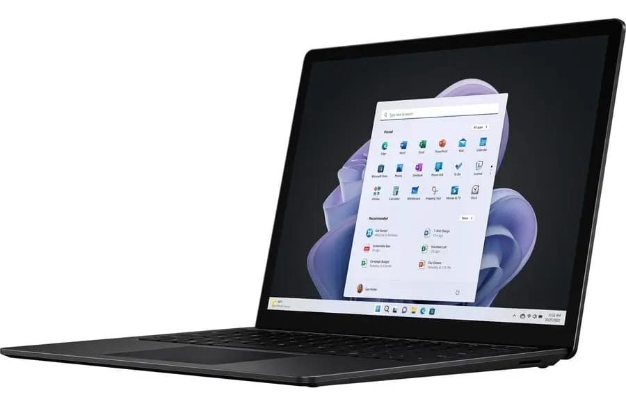 Microsoft Surface Laptop 5 13.5 - Portátil com Tela Touch - 2256 X 1504 - Intel Core I5 12ª Geração I5-1245u - Plataforma Intel Evo - 8 Gb Ram Total - Ssd De 512 Gb - Preto Fosco