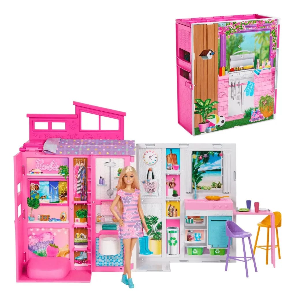 Barbie Casa De Bonecas Glam Com Boneca Hrj77 Mattel Cor Multicolor