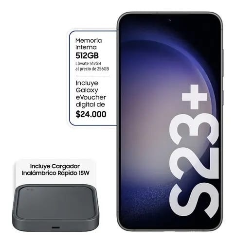 Carregador sem fio Samsung Galaxy S23 Plus 512gb + Color Phantom black