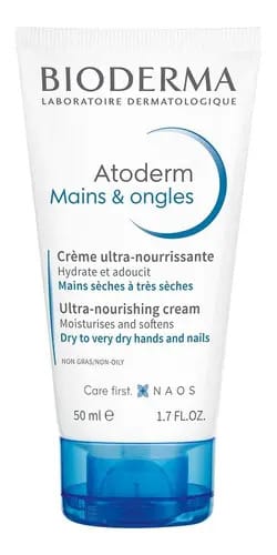 Hidratante reparador para mãos e unhas Bioderma Atoderm 50 ml