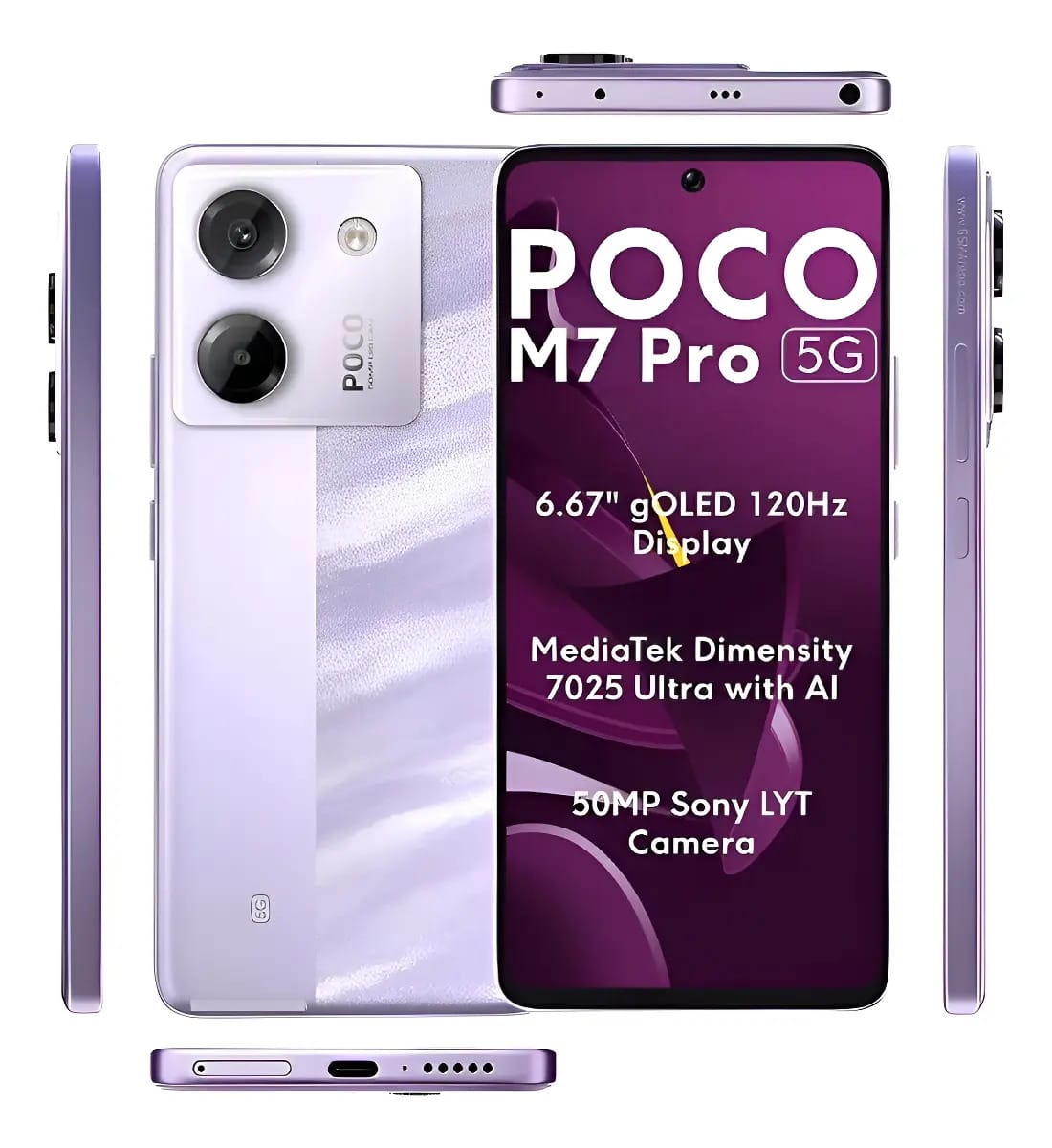 Poco M7 Pro 5g 256/8 2025 Xiaomi Poco M2012k11ag Cor Violeta-claro