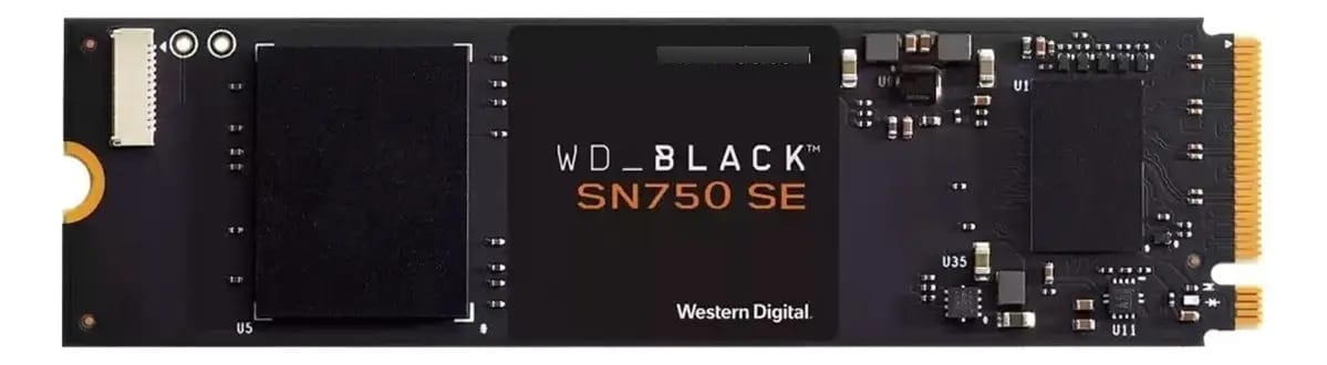 Disco rígido SSD M2 Wd Sn750 Se Nvme Gen4 de 500 GB PCIe M.2 Western Digital WDS500G1B0E