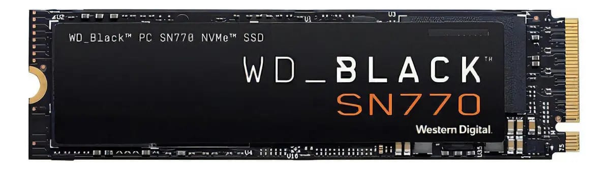 Disco rígido M2 de 1 TB Wd Sn770 Nvme Gen4 Ssd Pcie M.2 2280 cor preta