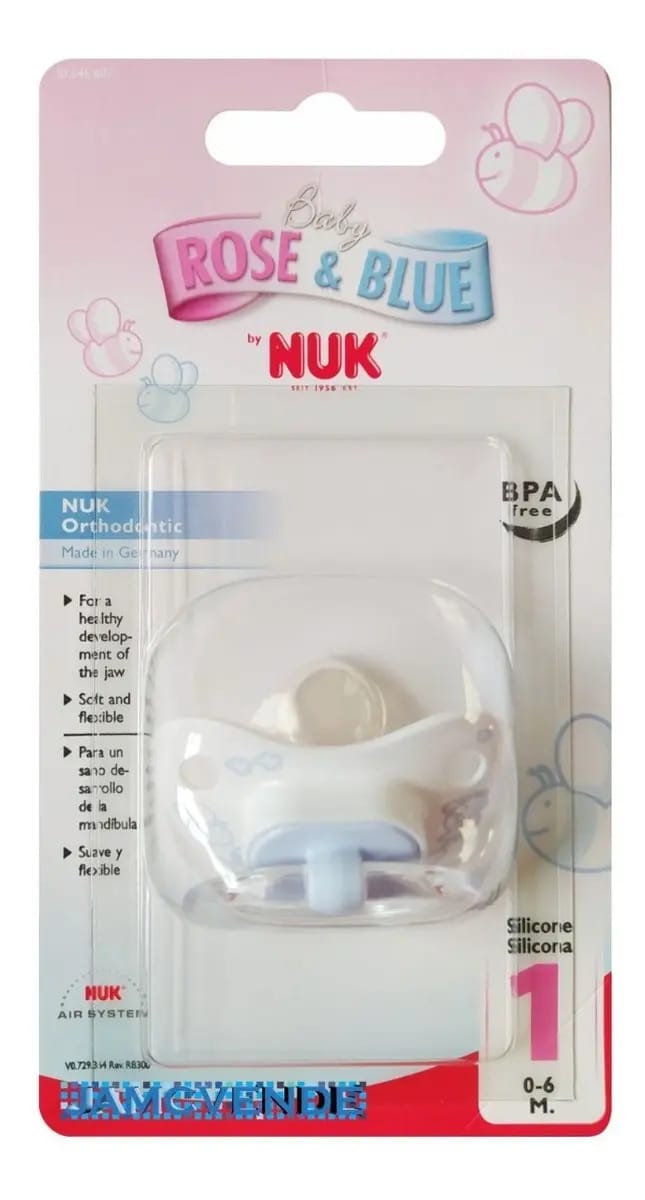 Chupeta de tetina NUK Rose & Blue - Trendline Comfort