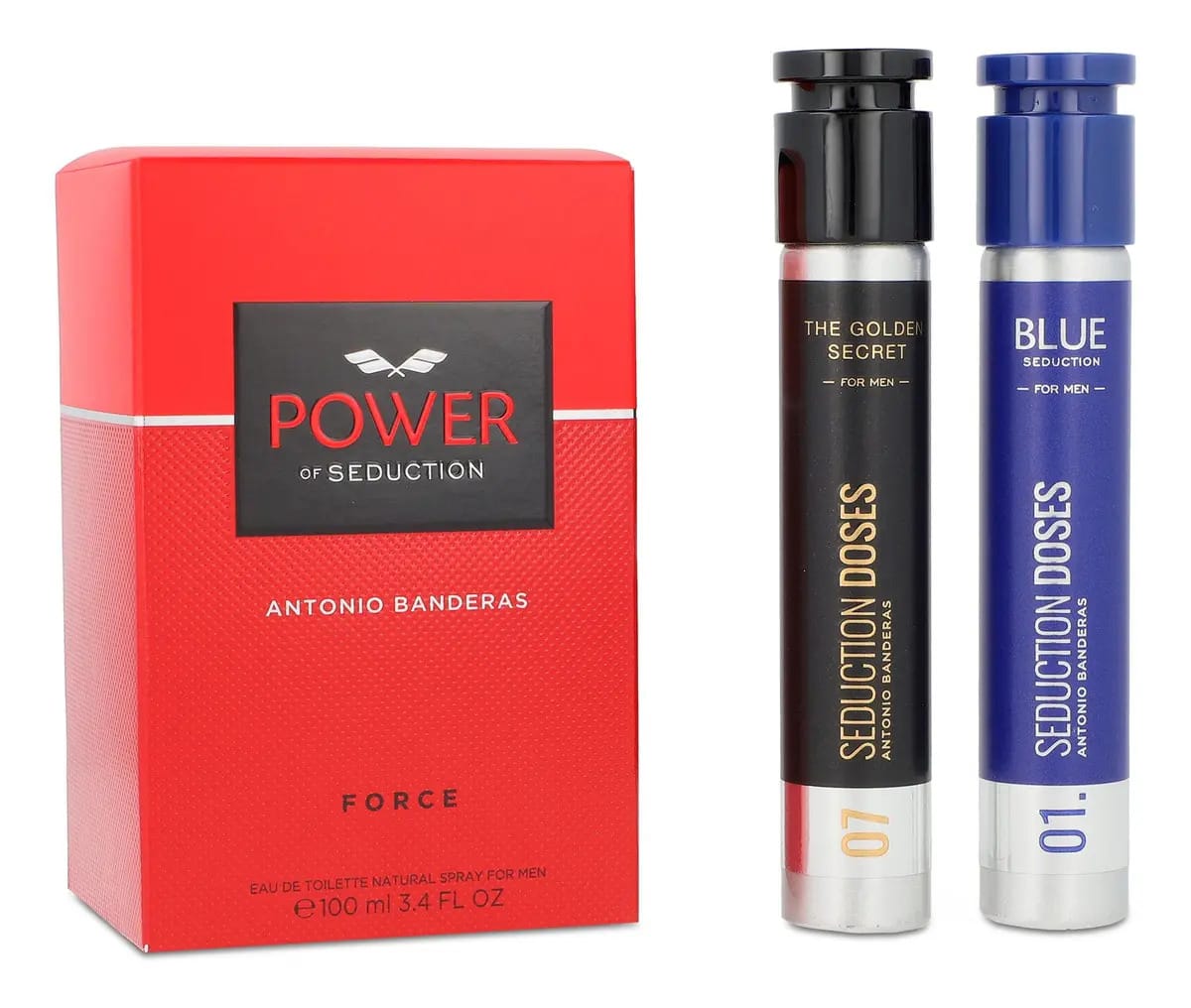 Conjunto Power Of Seduction Force Knight de Antonio Banderas, 3 unidades