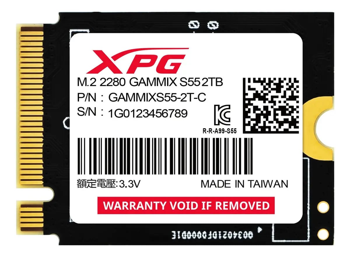 Disco rígido M2 Nvme Adata Xpg S55 2tb 2230 SgammixS55-2T-C Dimm