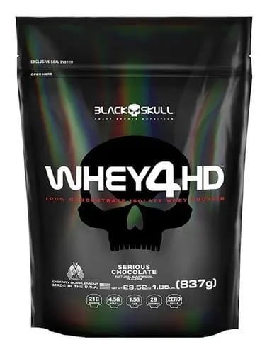 Whey Protein 4hd 837g (refil) - Wpc E Isolado - Black Skull