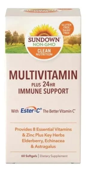 Sundown Naturals Multivitamina Inmune Plus 60 Capsúlas Sabor Sem Sabor