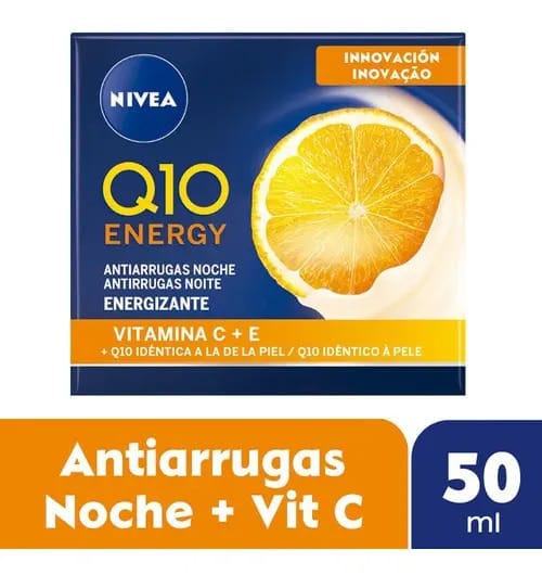 Creme de noite antirrugas Nivea Q10 Energy 50 ml maduro Nivea Q10 Energy +