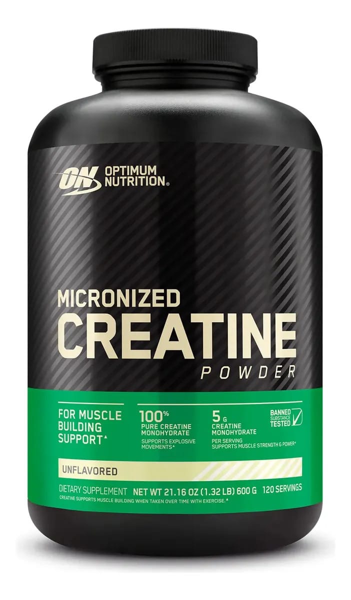 Creatina Micronizada Pó 600g 120 Doses On Optimum Nutrition Sabor Sem sabor