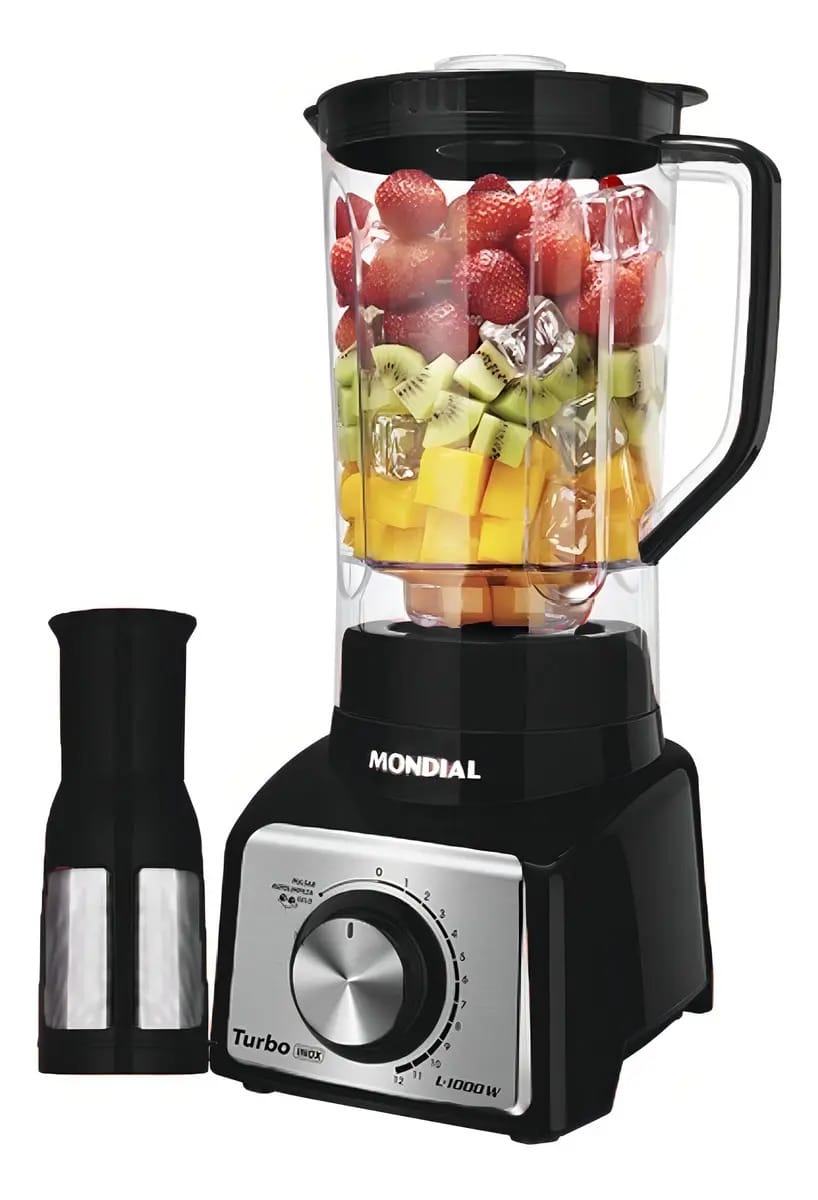 Liquidificador Mondial Turbo Inox Preto Pulsar