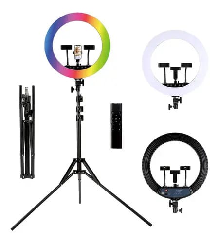 Rbg Ring Light Completo Iluminador Led 18 46cm Trip