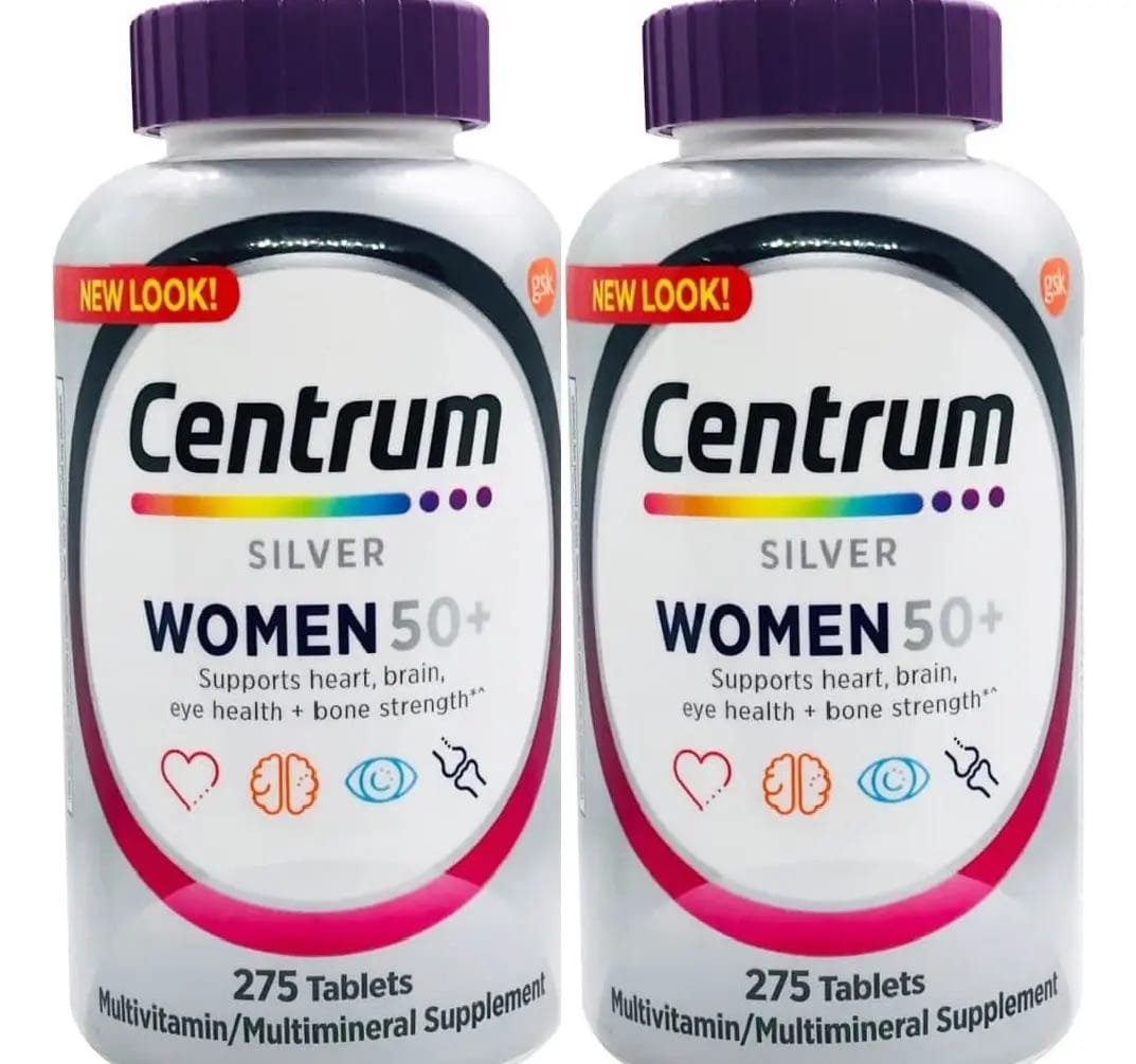 2 Centrum Silver Wemen 50+ Mulher 275 Caps Cada Sabor Sem