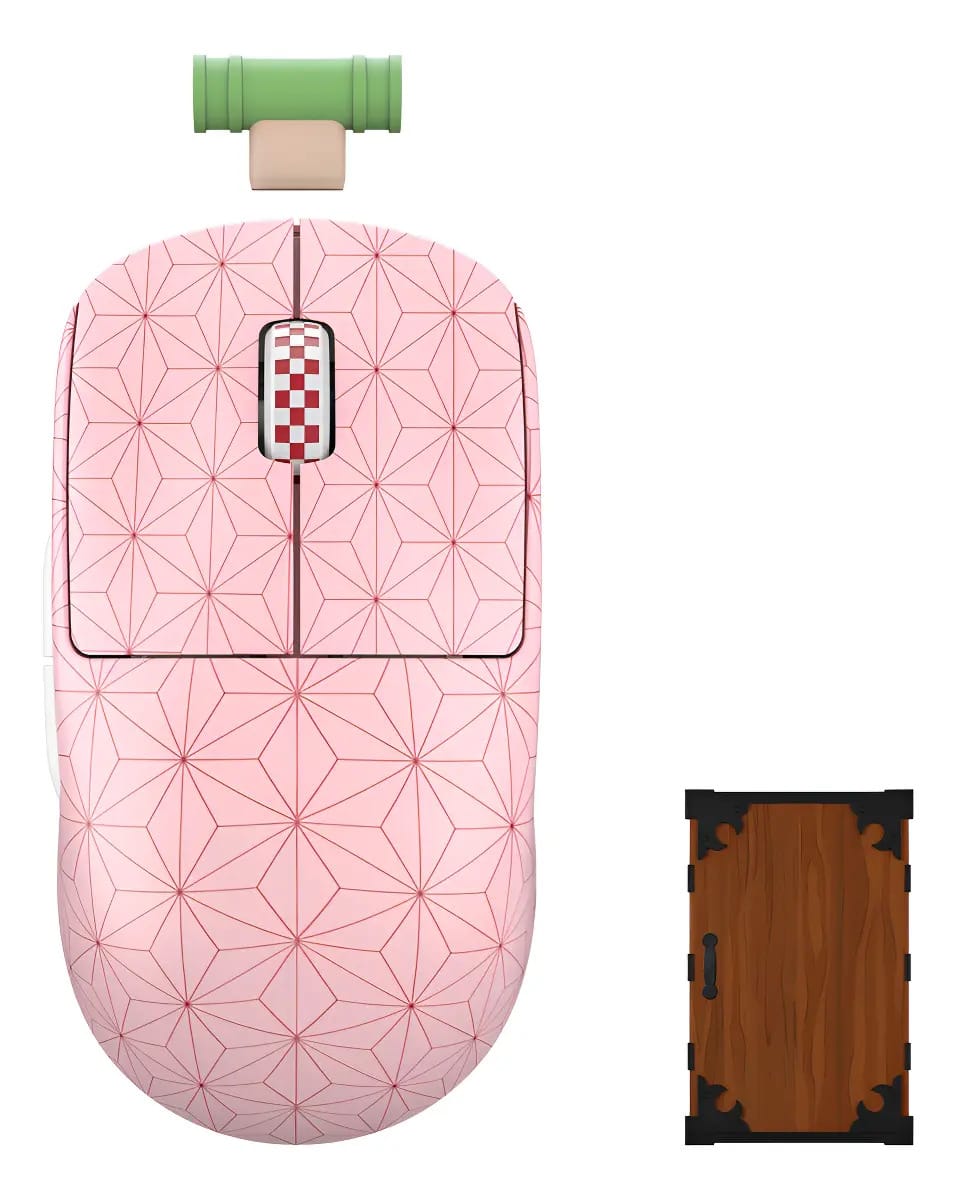 Mouse Pulsar X2v2 Demon Slayer Nezuko 4k Special Pack 51g Cor Rosa