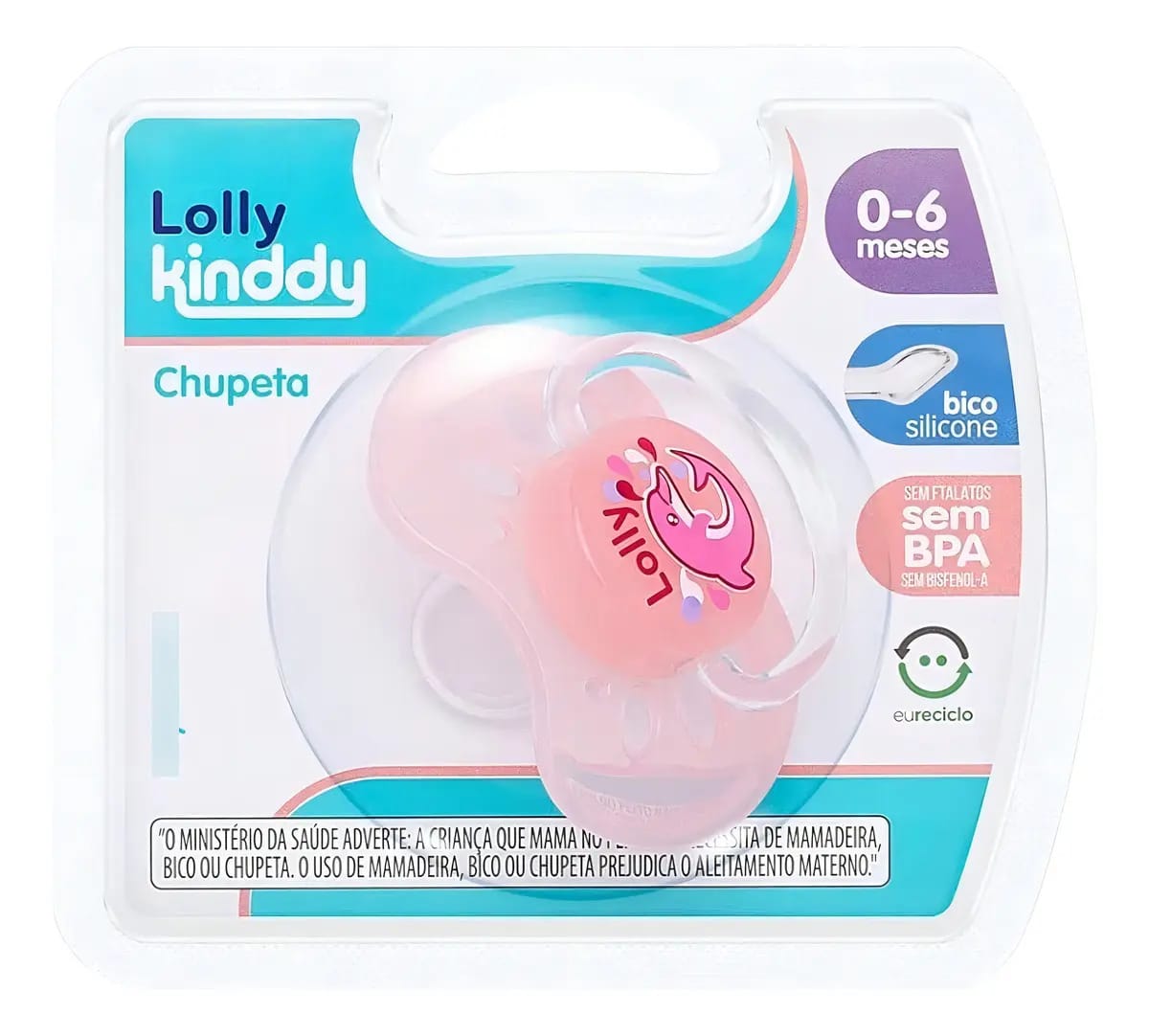 Chupeta Oceano Orto Tam 1 Rosa - Lolly