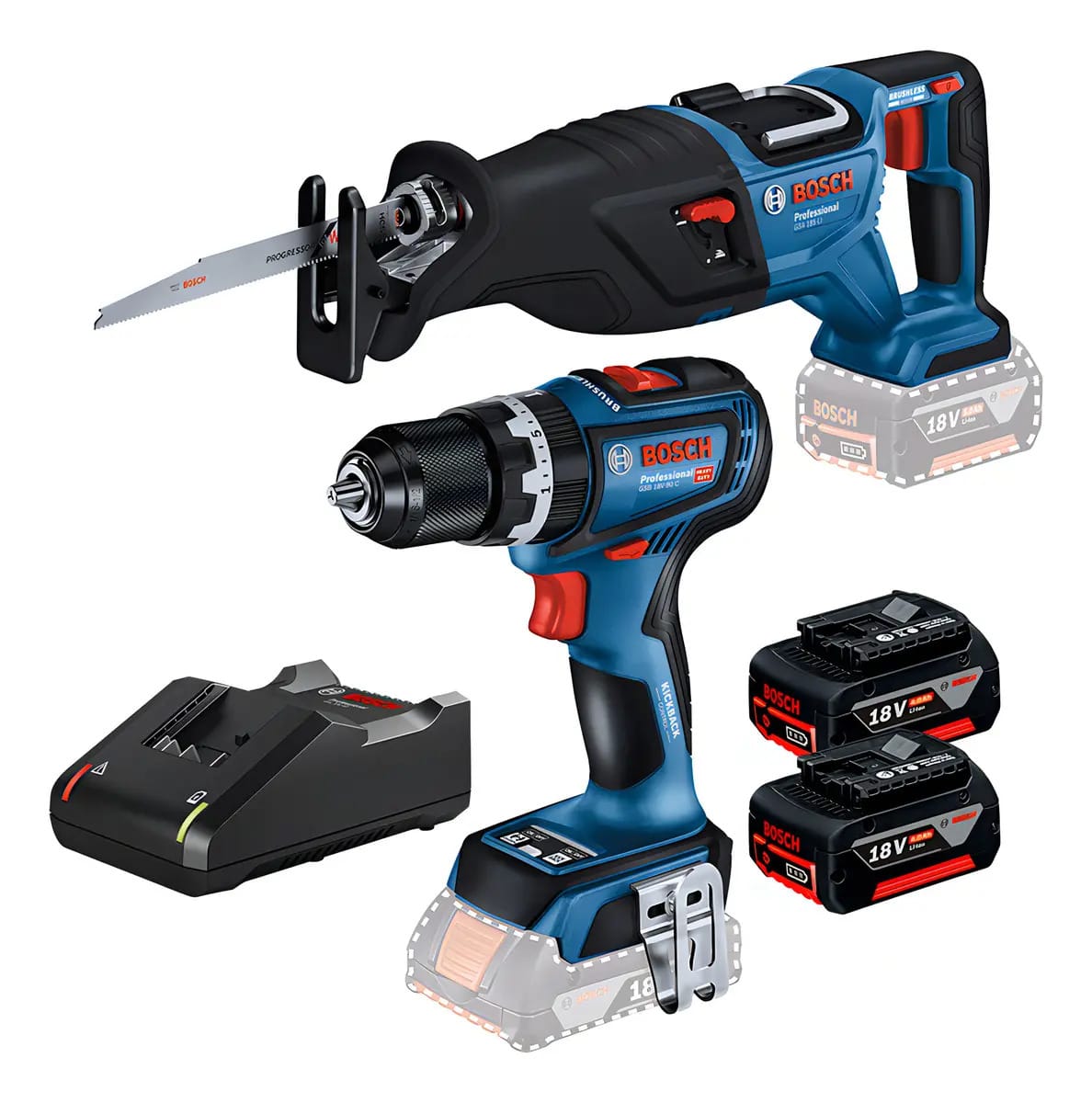 Combo Parafusadeira Furade Serra Sabre Bosch Bateria