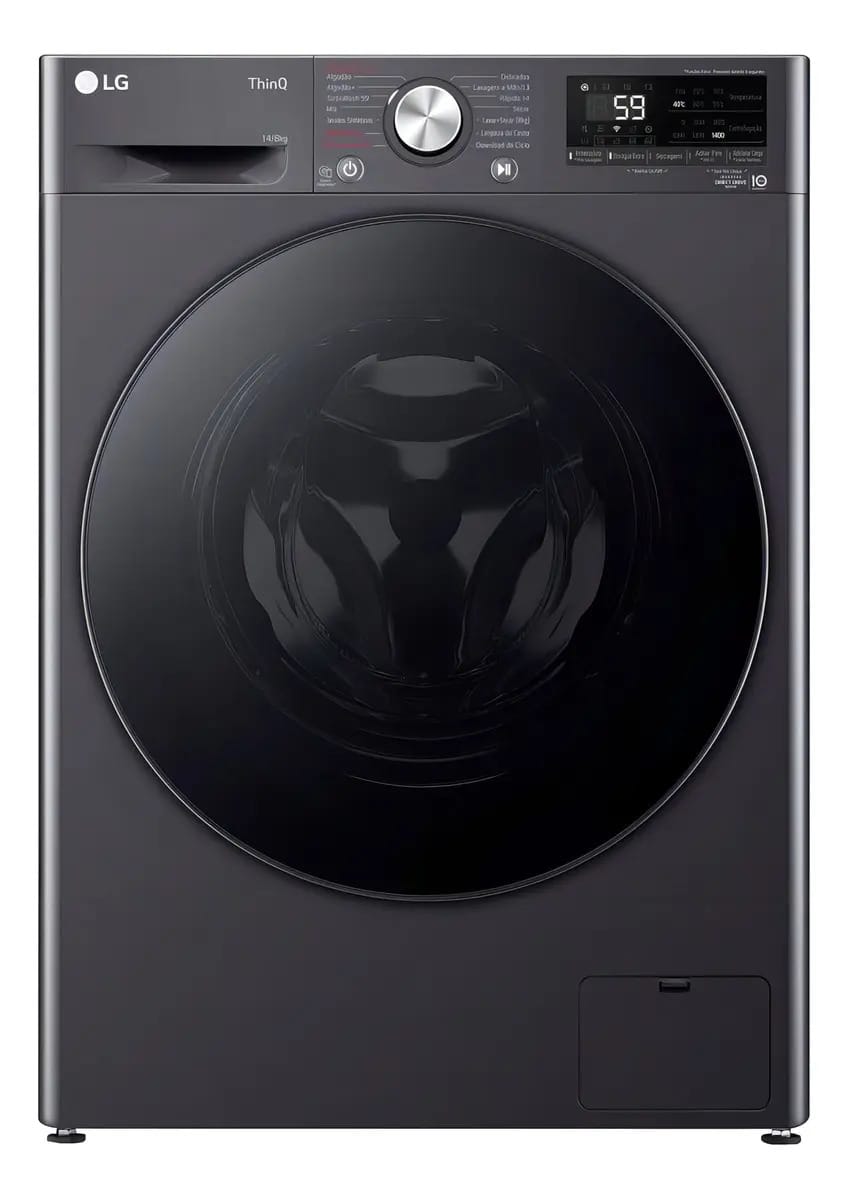 Lava E Seca Smart LG Vc4 14kg Titanium Cv5014mc4