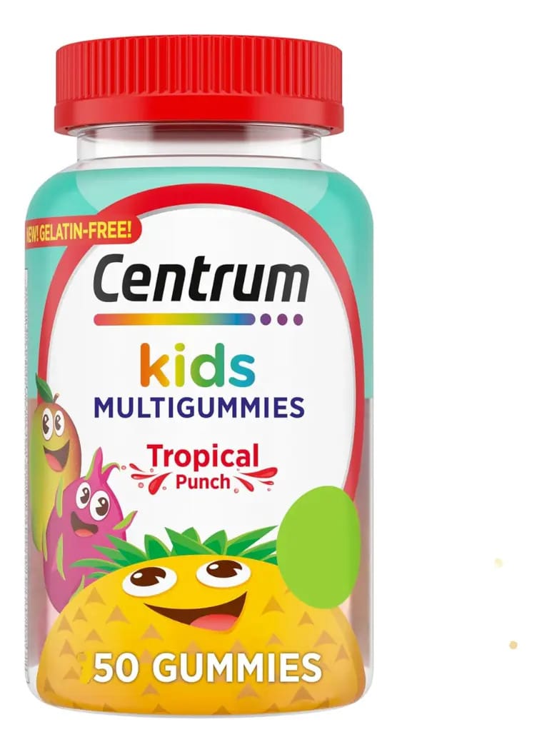 Suplemento Multivitamínico Centrum Kids 50 Multigummies 9/25 Sabor Frutas