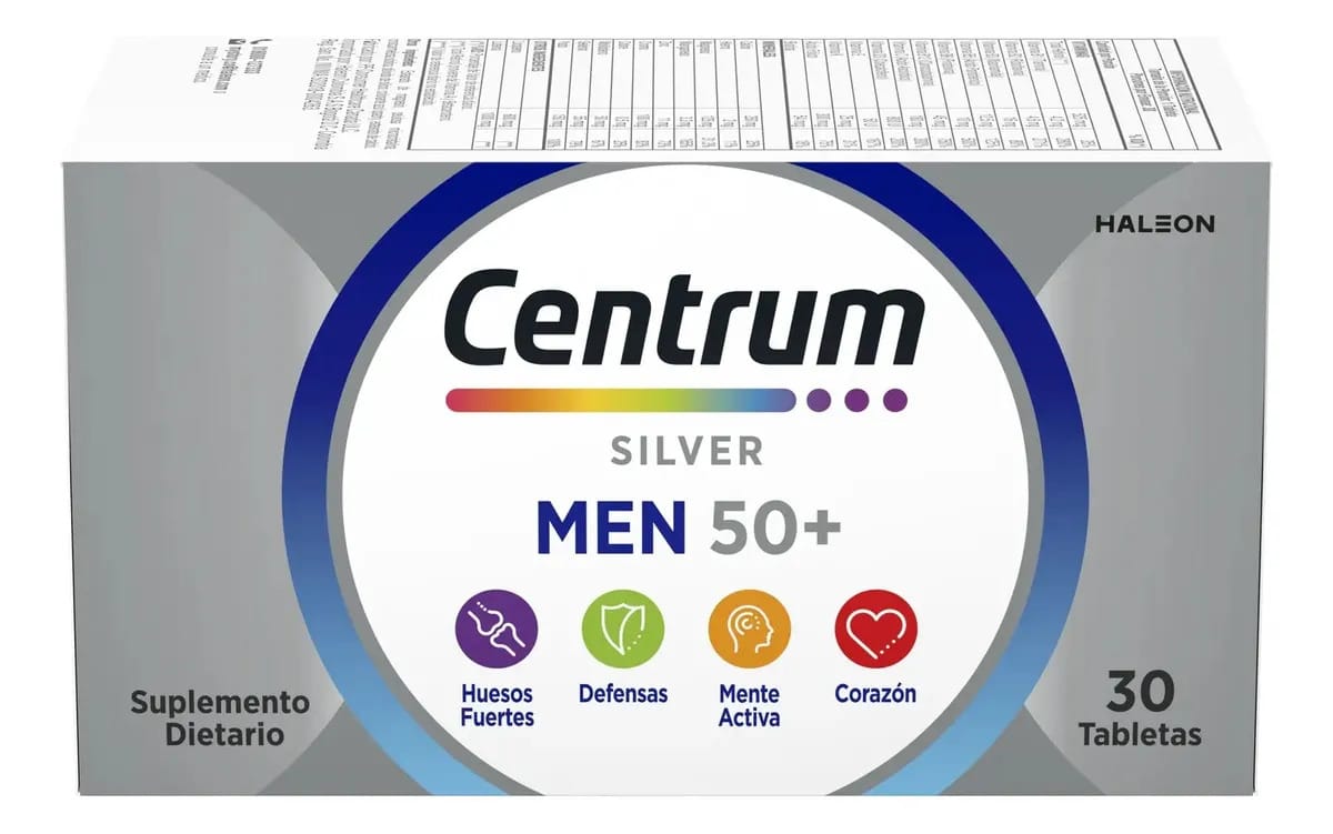 Suplemento multivitamínico Centrum De Men 50+ 30 Un