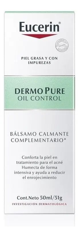 Bálsamo calmante Eucerin Dermopure Oil Control 50ml. Horário de aplicação Tipo de pele diurno/noturno Pele acneica