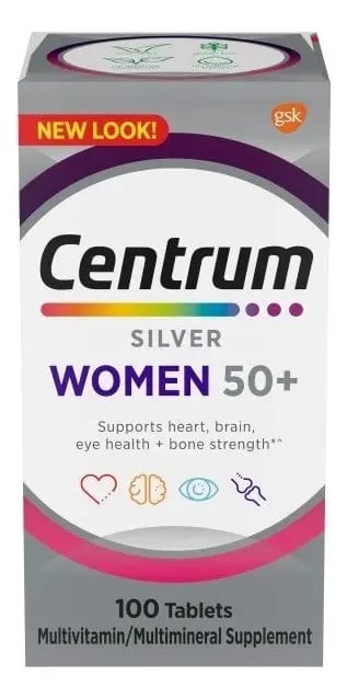 Suplemento Em Comprimidos Centrum Silver Silver Centrum Silver Women Vitaminas Centrum Silver Women 100 Un
