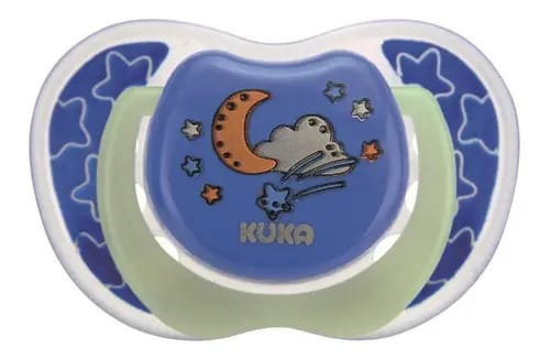 Chupeta Kuka Silicone Brilha No Escuro 6-12 Meses BPA Free