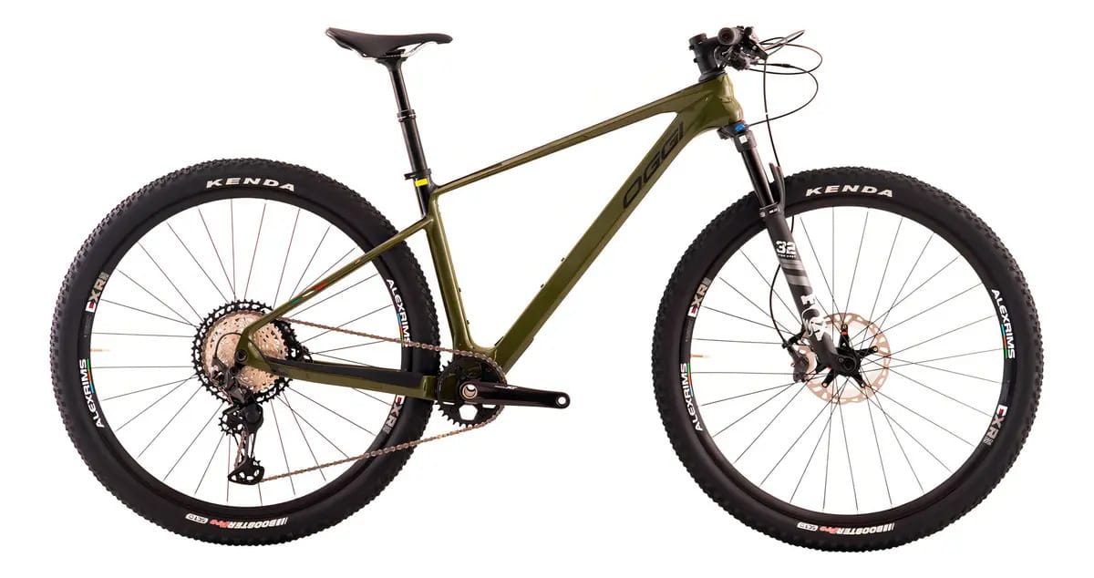 Bicicleta Mtb Oggi Agile Pro Carbon Xt 12v Aro 29 2024 Cor Verde/pto