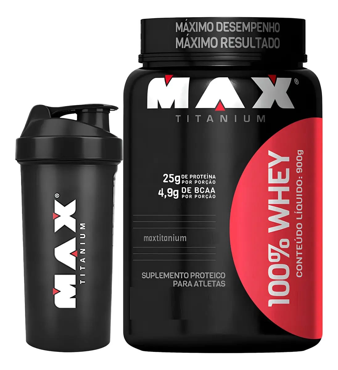 100% Whey - 900g - Max Titanium - Baunilha