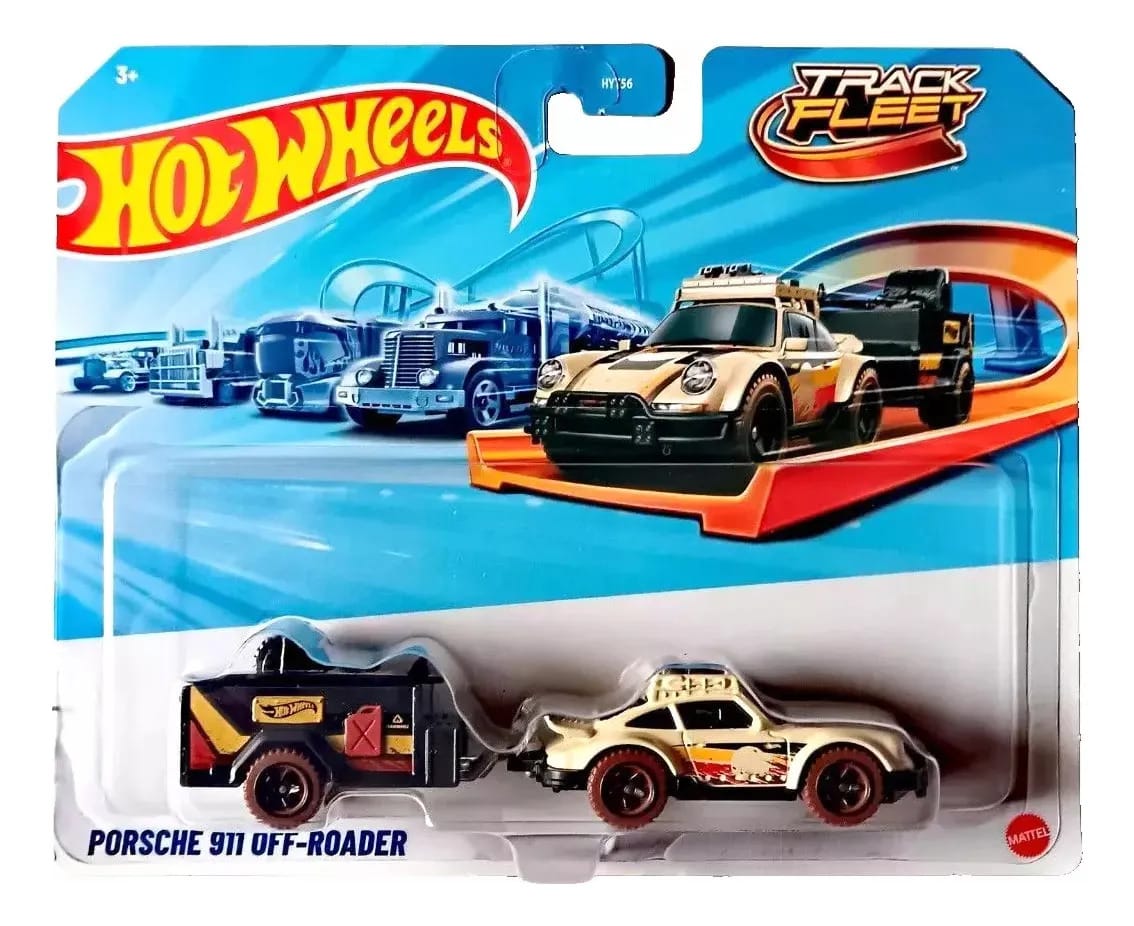 Hot Wheels Track Fleet Porsche 911 Off-roader Engate Reboque Colorido