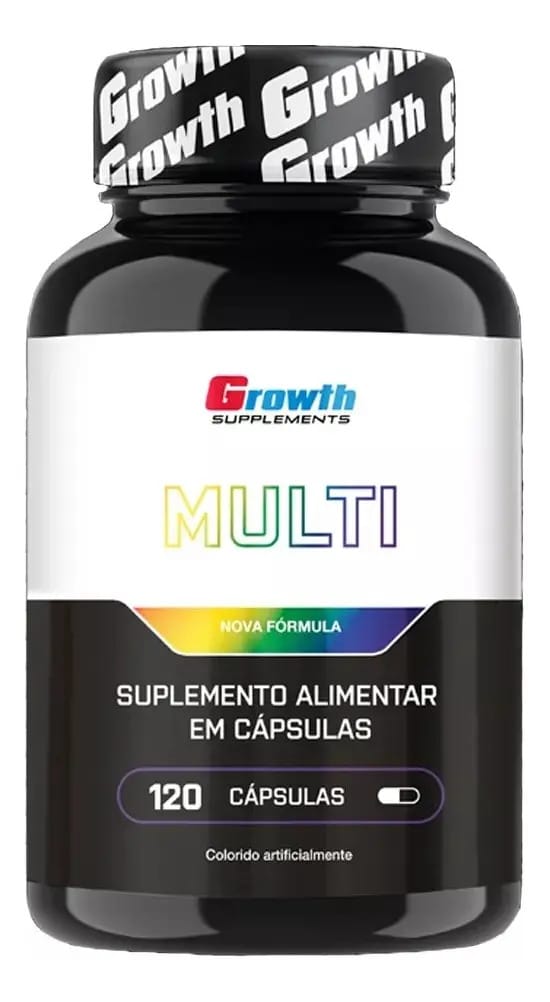 Multivitaminico 120 Cápsulas Growth Supplements Sem Sabor