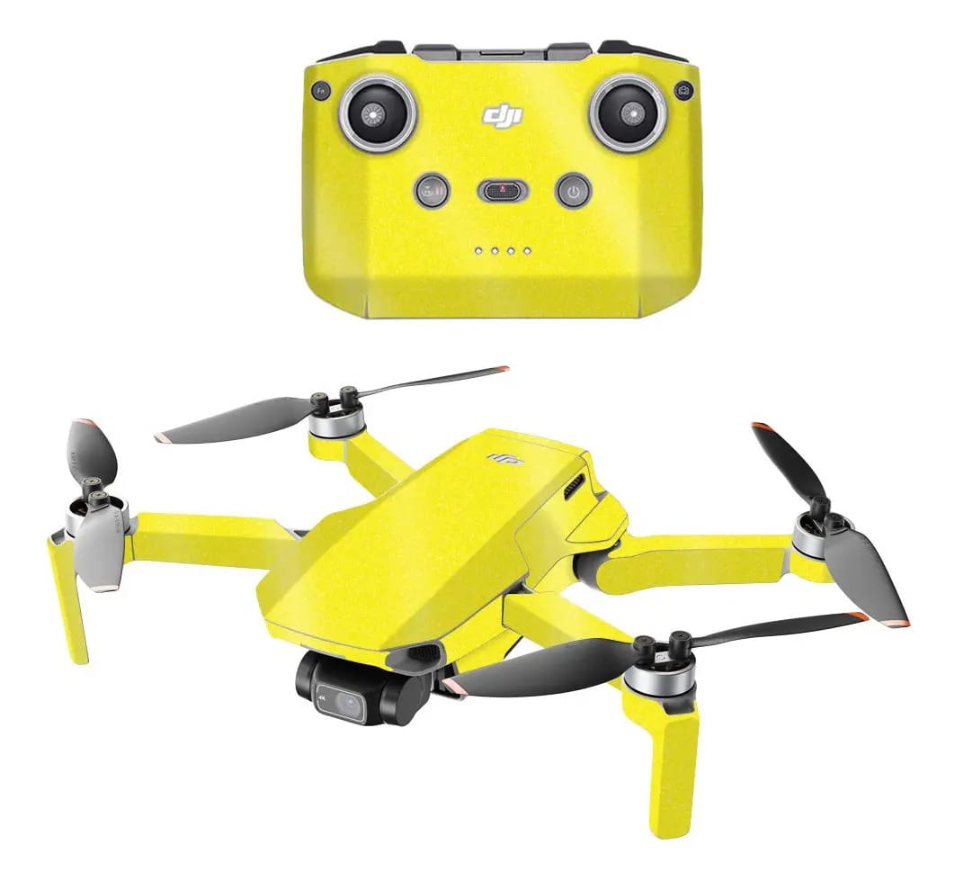 Mightyskins Glitter Glitter compatível com Dji Mini 2 Dro. Cor Amarelo