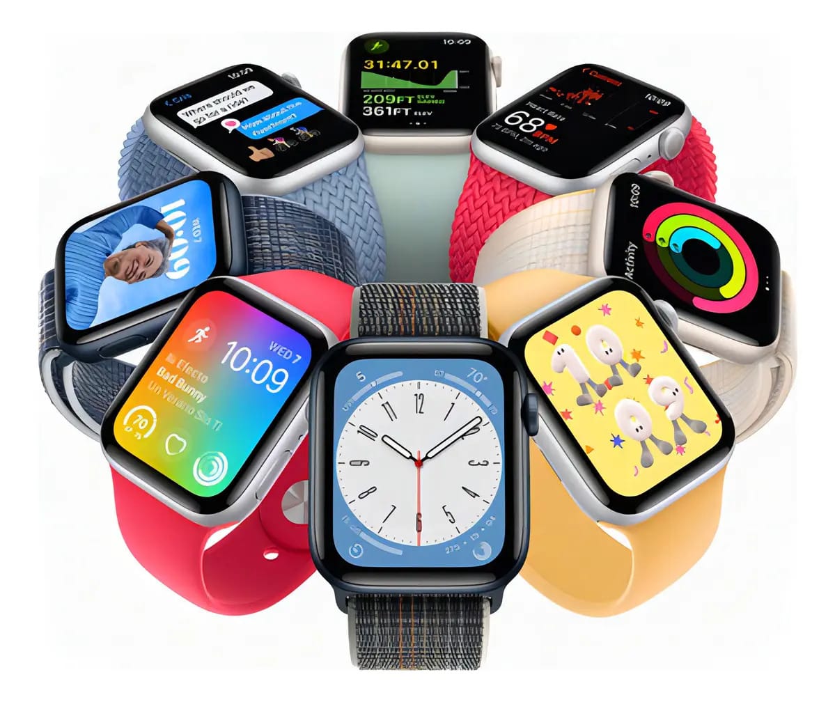 Apple Watch Series 8 45 mm + Chip + Physical Locals + Caixa selada cor preta