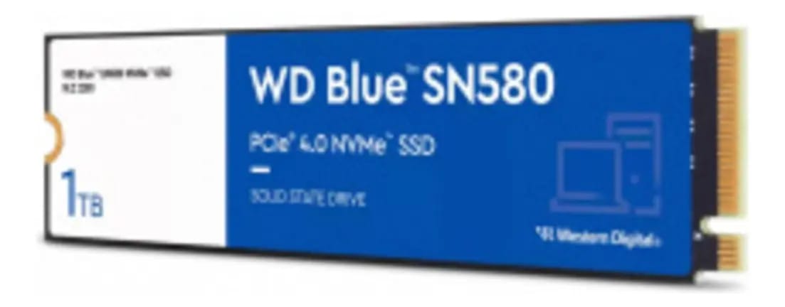 Unidade de estado sólido SSD interna Wd Blue Sn580 1tb M.2 2.2