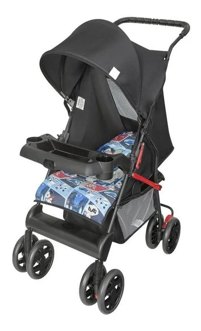 Carrinho De Bebê Menino Passeio Berço 15kg Tutti Baby