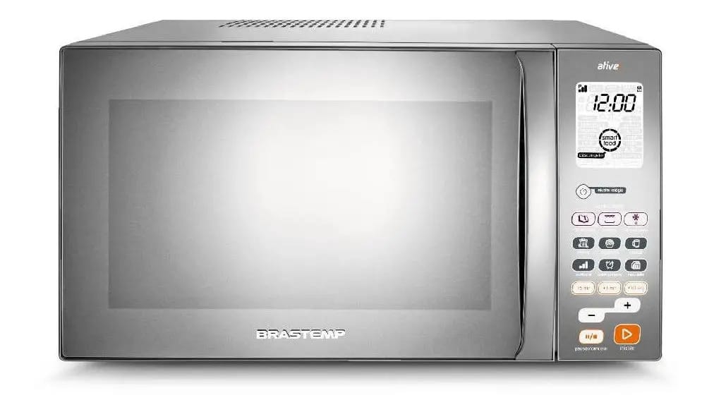 Micro-ondas 38 Litros BMJ38AR Inox Espelhado com Grill Brastemp