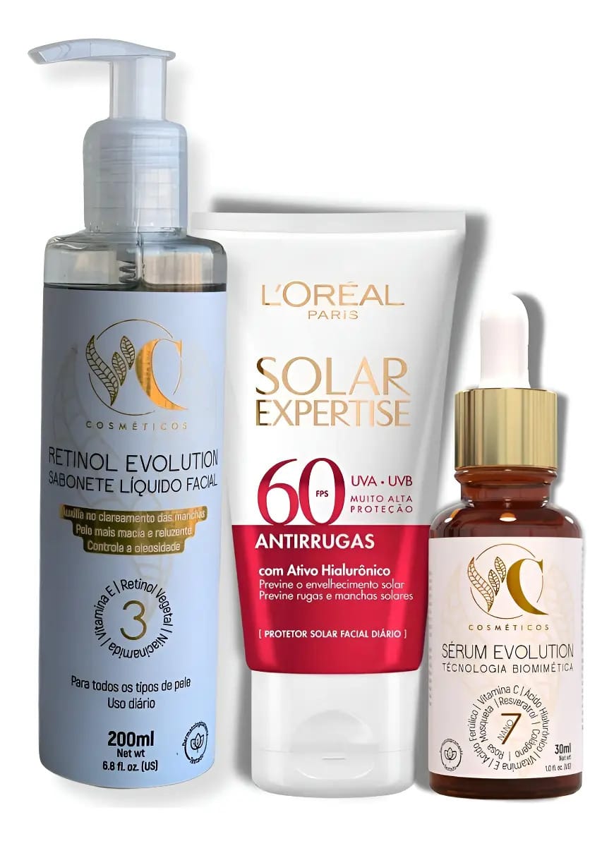 Sabonete Facial Sérum Evolution Protetor Solar Loreal