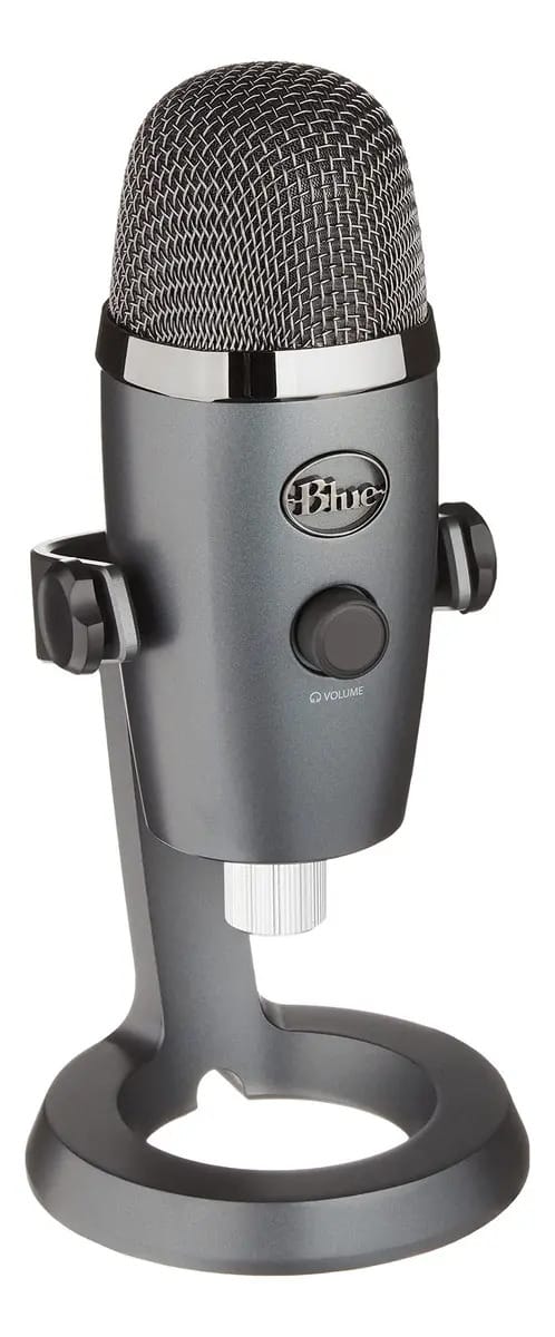 Microfone USB Logitech For Creators Blue Yeti Nano Premium. Cor: Cinza