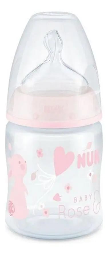 Mamadeira First Choice Nuk Cont. Temp 150ml Rosa