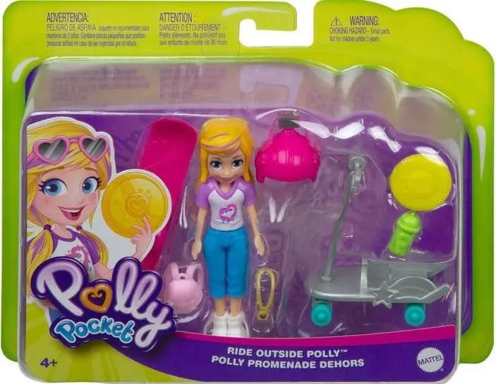 Polly Pocket - Ride Outside Polly - 6 acessórios - Mattel