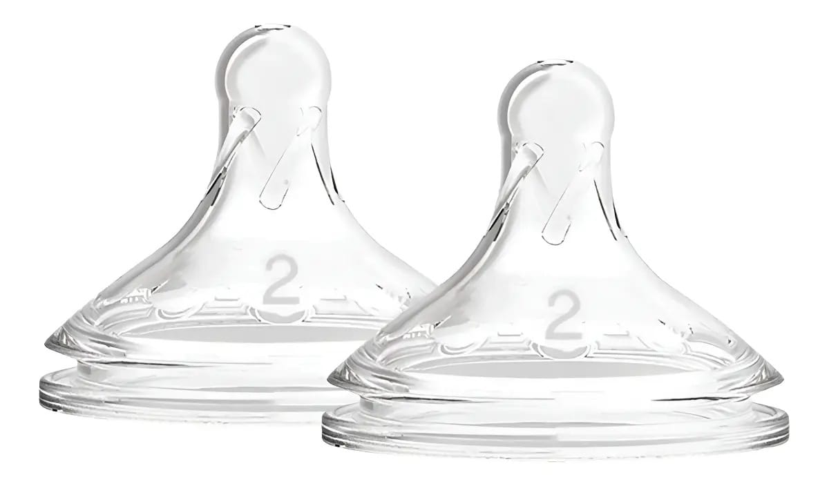 Bico Mamadeira Fase2 Dr. Browns 3 a 6m Liso Transparente 2 Un