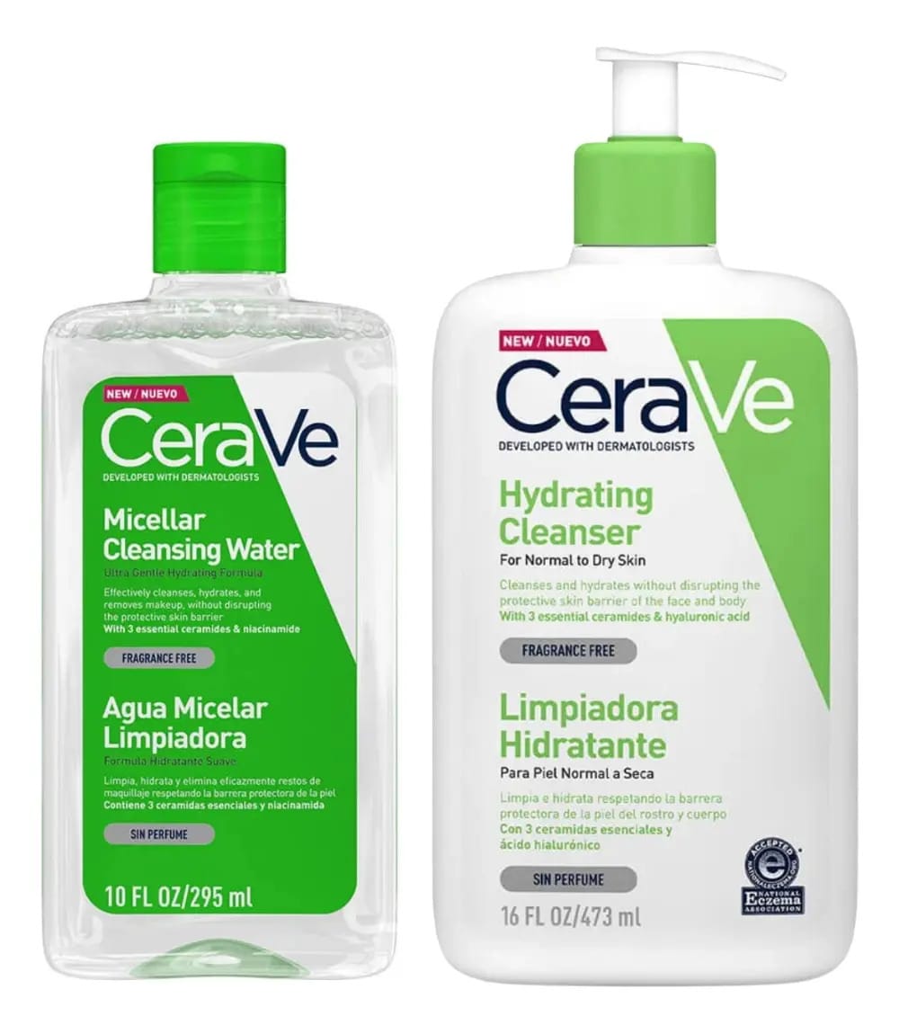 Cerave Água Micelar 295ml+ Limpador Hidratante Facial 473ml