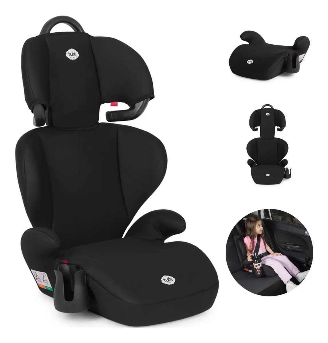 Cadeira Infantil Preta Tutti Baby Delta 15 A 36kg Tutti Baby Cor Preto Cadeirinha