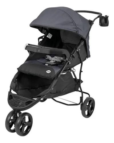 Carrinho De Bebê De Passeio Preto Reclinável Evo- Tutti Baby