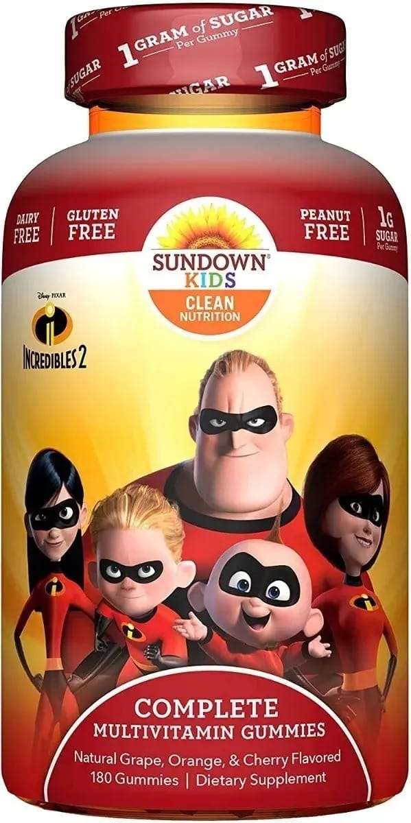 Sundown Kids Multivitamina Gummies - 180 Gomas Os Incriveis