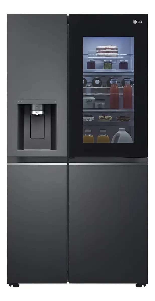 Geladeira com freezer inverter LG Side by side GS66SXT con capacidad de 617L cinza-escuro - Excelente (Recondicionado)