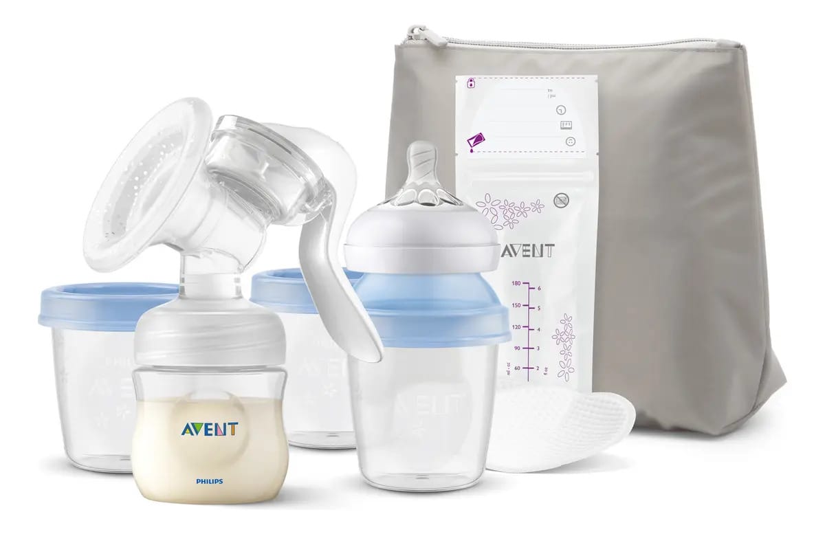 Kit Extrator de Leite Manual Philips 8 peças - Avent, Transparente
